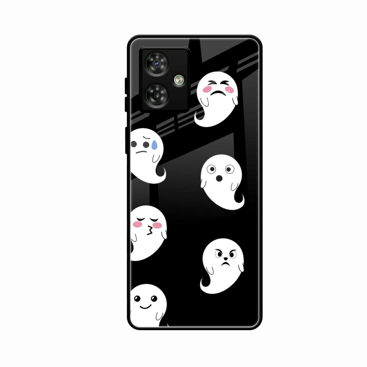 Cute Ghost Glass Case Cover For Motorola G64 5G