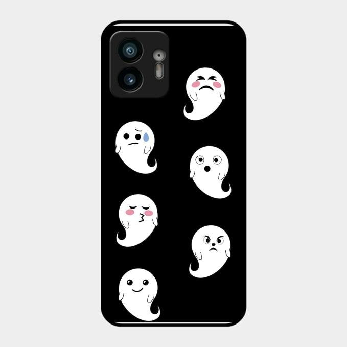 Cute Ghost Glass Case Cover For Nothing Phone 2