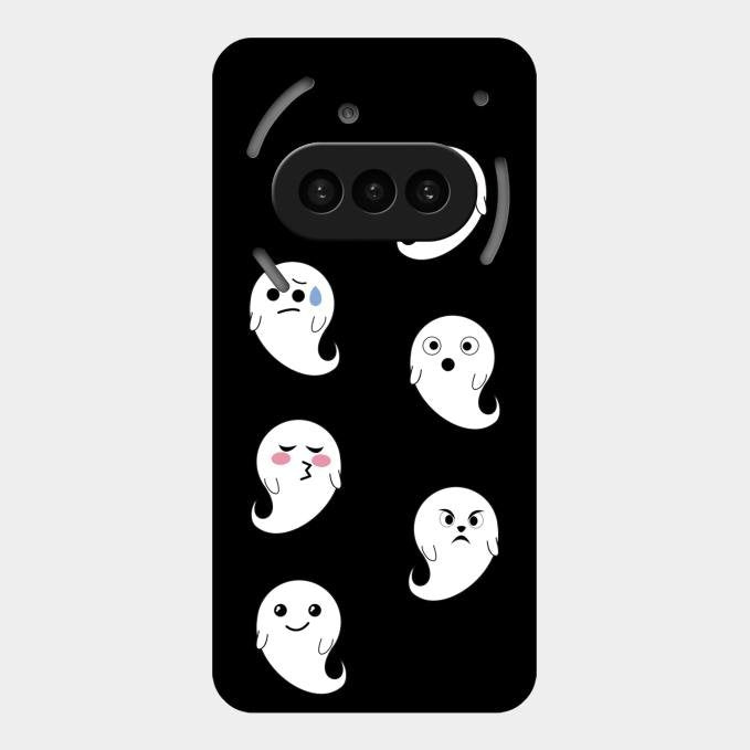 Cute Ghost Glass Case Cover For Nothing Phone 3A 5G