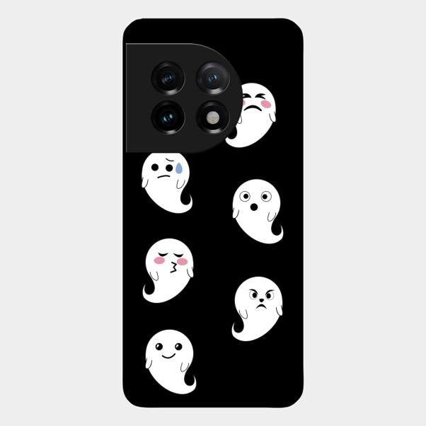 Cute Ghost Glass Case Cover For Oneplus 11 5G