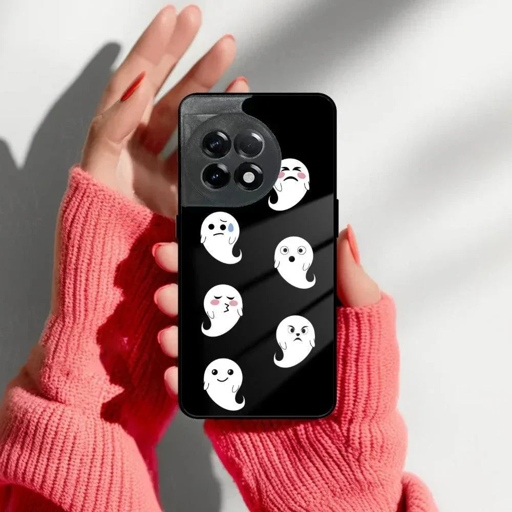 Cute Ghost Glass Case Cover For OnePlus - ShopOnCliQ