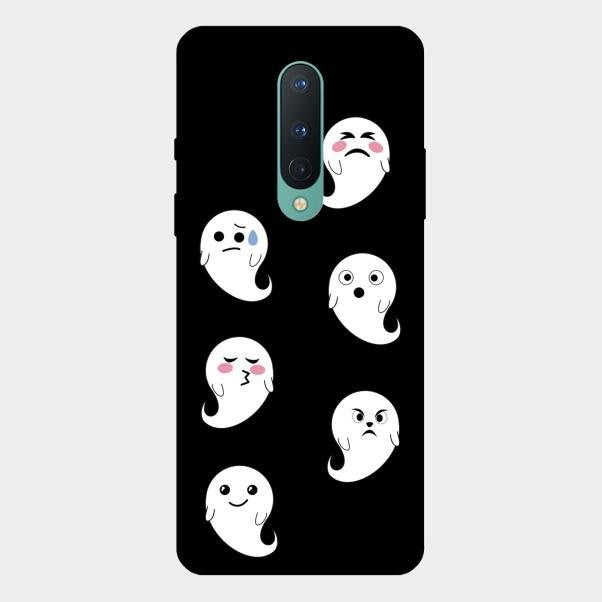 Cute Ghost Glass Case Cover For Oneplus 8