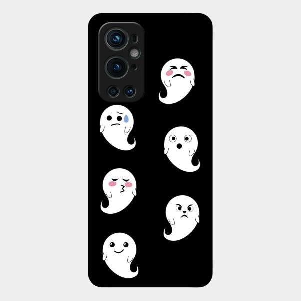 Cute Ghost Glass Case Cover For Oneplus 9 Pro 5G