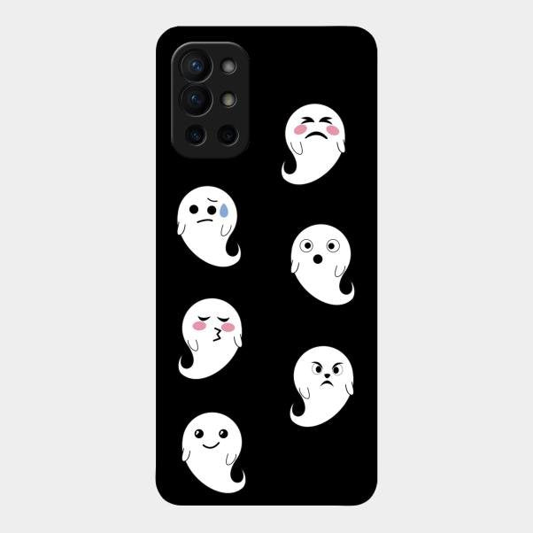 Cute Ghost Glass Case Cover For Oneplus 9R 5G
