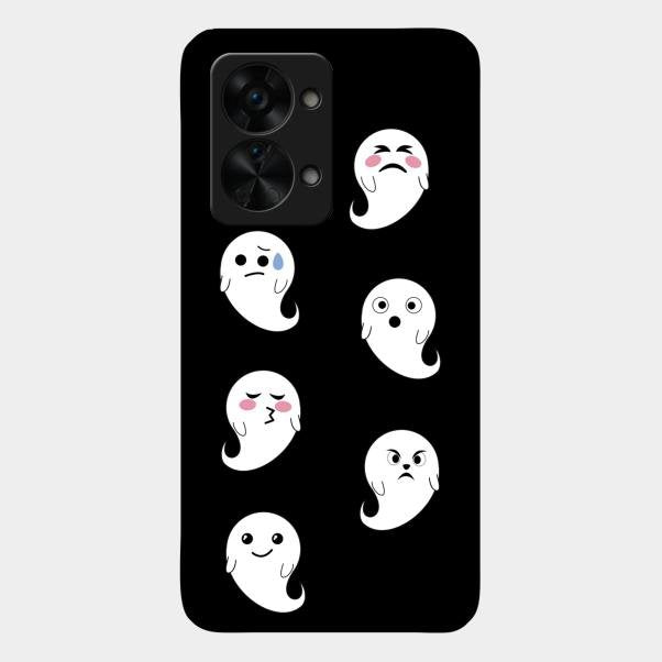 Cute Ghost Glass Case Cover For Oneplus Nord 2T 5G