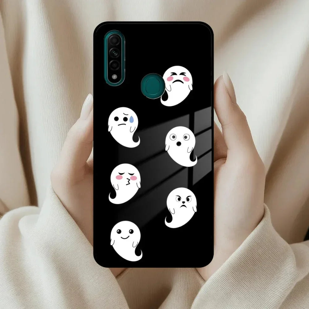 Cute Ghost Glass Case Cover For Oppo - ShopOnCliQ