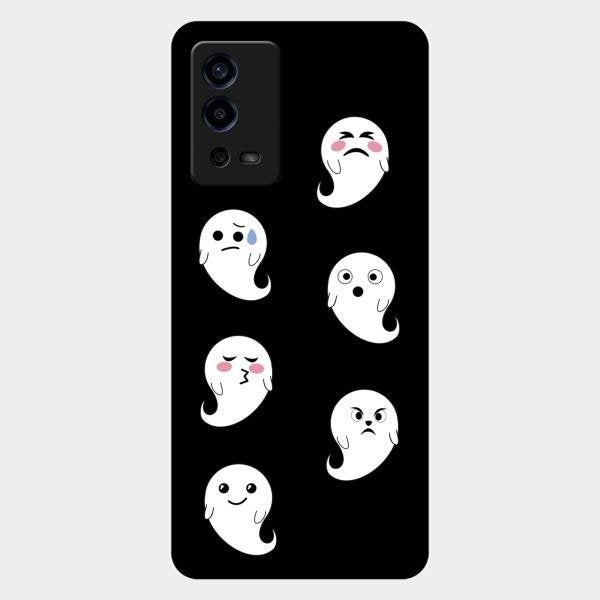 Cute Ghost Glass Case Cover For Oppo A55