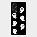 Cute Ghost Glass Case Cover For Oppo A58