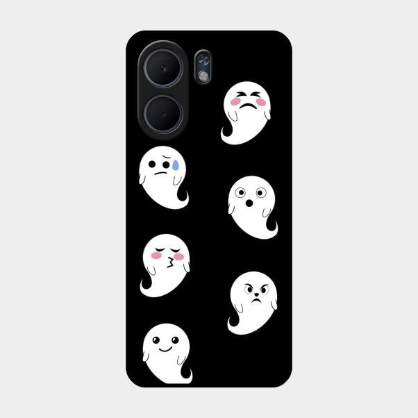 Cute Ghost Glass Case Cover For Oppo A5X 5G