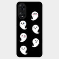 Cute Ghost Glass Case Cover For Oppo A78 5G
