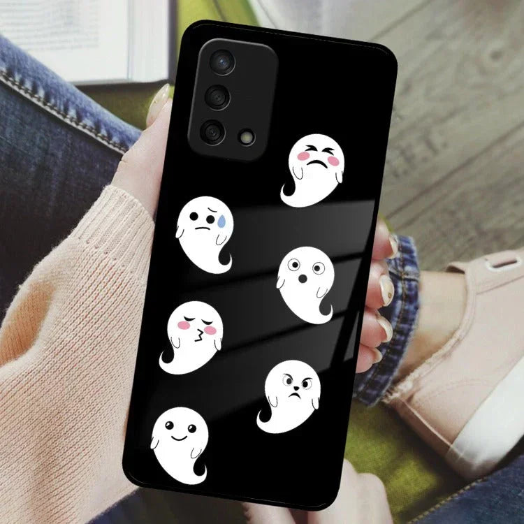 Cute Ghost Glass Case Cover For Oppo - ShopOnCliQ