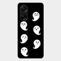 Cute Ghost Glass Case Cover For Oppo F23 5G