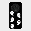 Cute Ghost Glass Case Cover For Oppo F27 5G