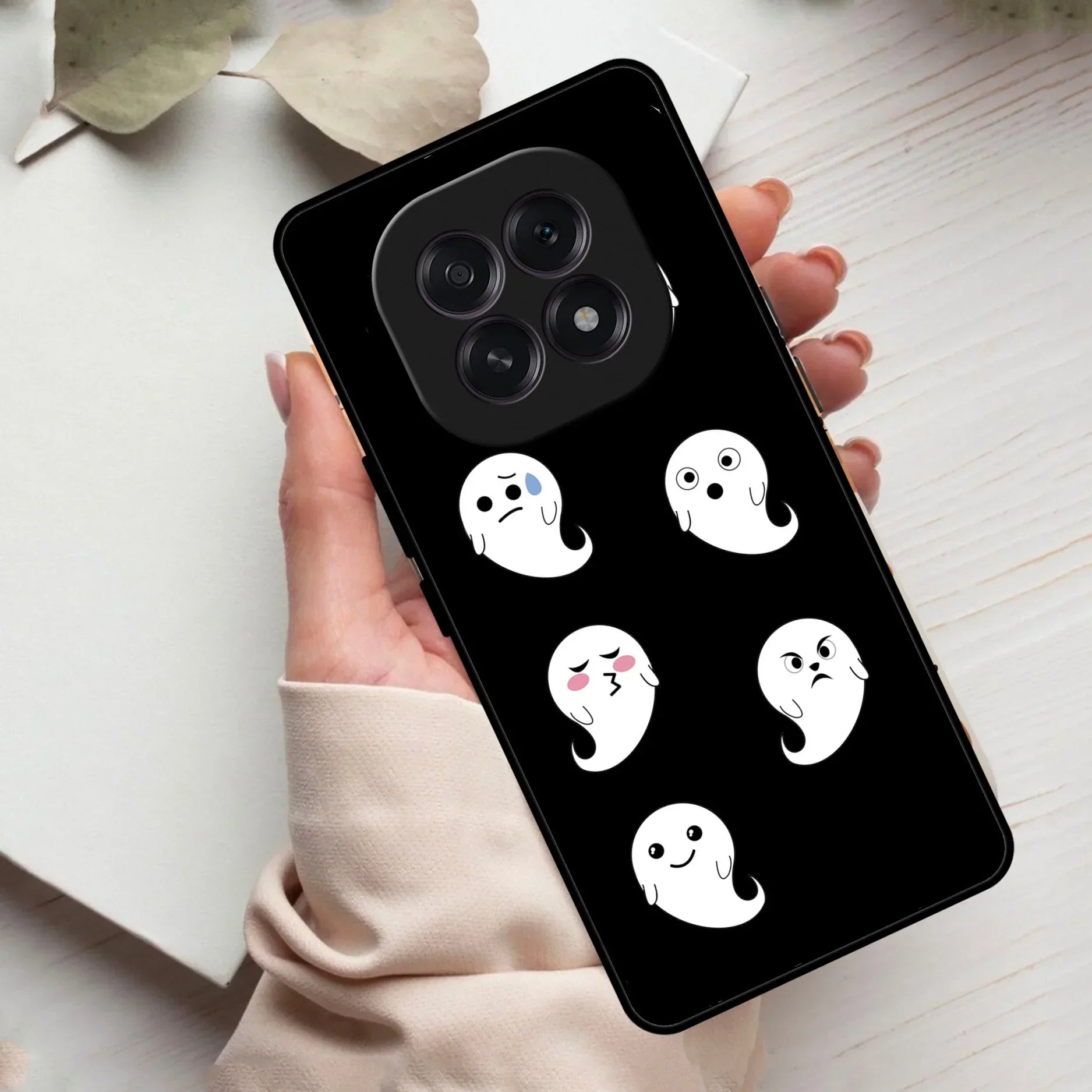 Cute Ghost Glass Case Cover For Oppo - ShopOnCliQ