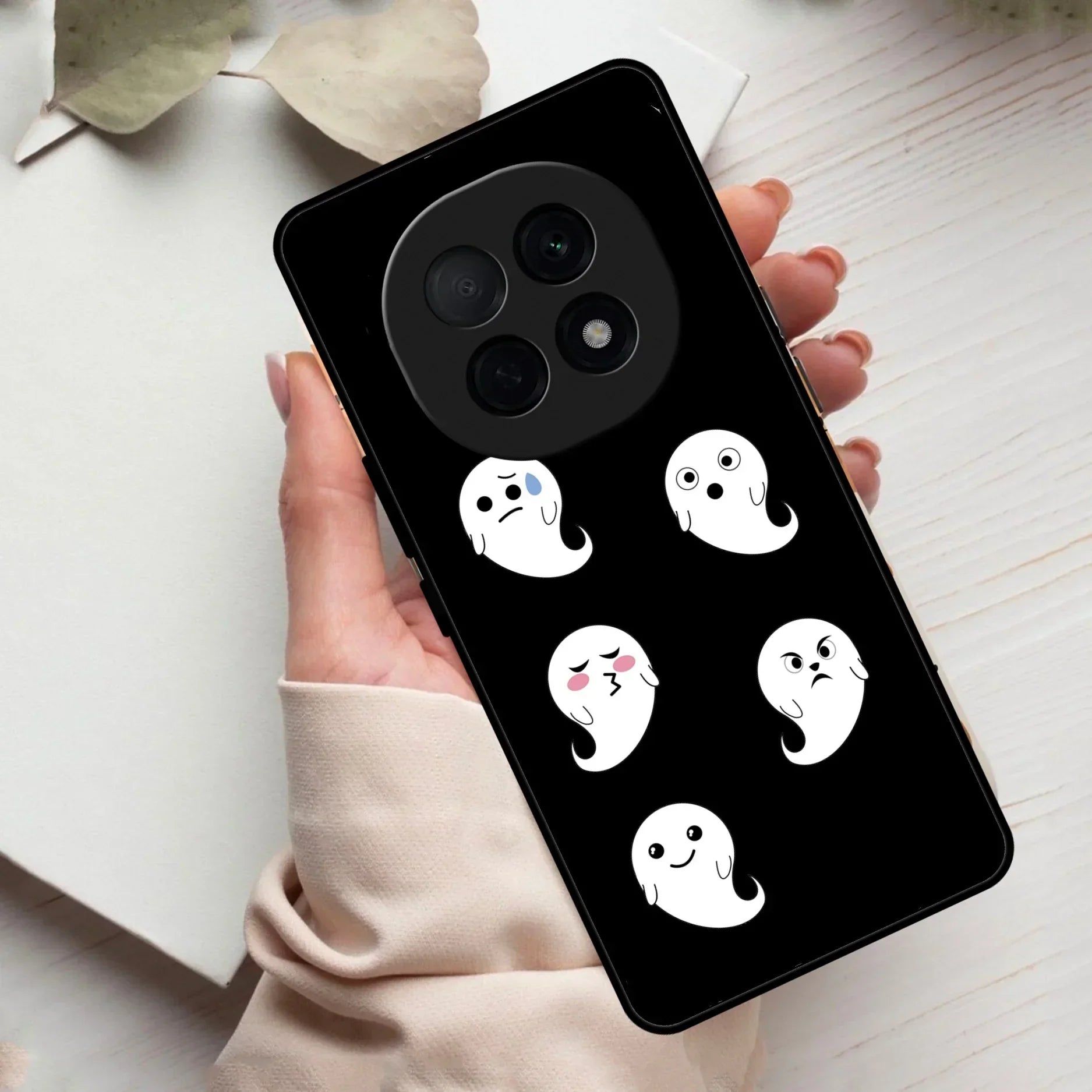 Cute Ghost Glass Case Cover For Oppo - ShopOnCliQ