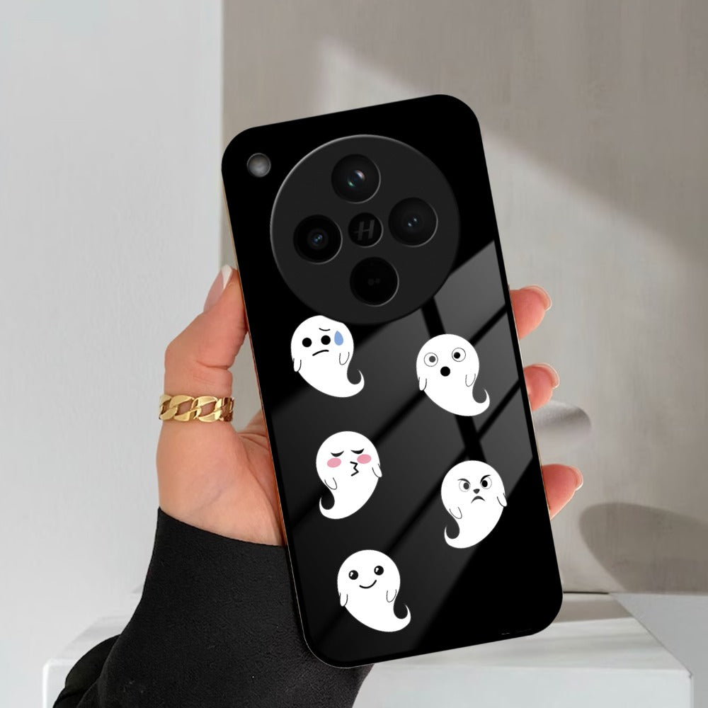 Cute Ghost Glass Case Cover For Oppo