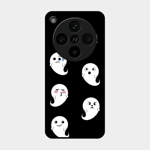 Cute Ghost Glass Case Cover For Oppo Find X8 Pro 5G