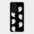 Cute Ghost Glass Case Cover For Oppo Reno 10 5G