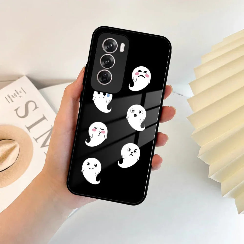 Cute Ghost Glass Case Cover For Oppo - ShopOnCliQ