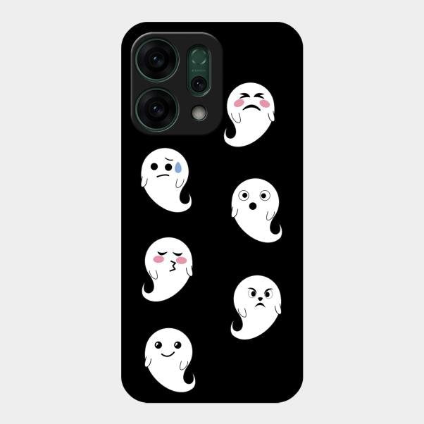 Cute Ghost Glass Case Cover For Oppo Reno 14 5G
