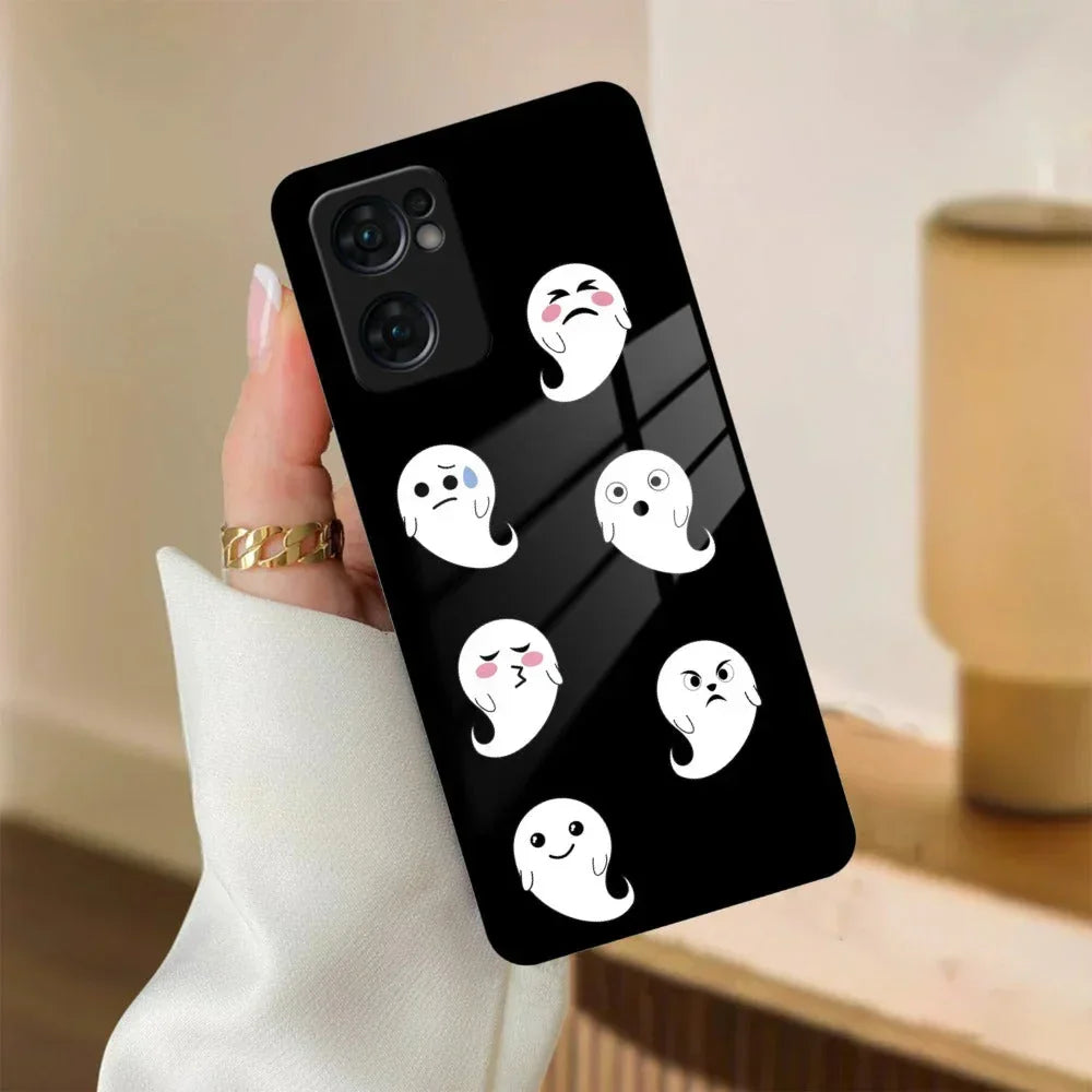 Cute Ghost Glass Case Cover For Oppo - ShopOnCliQ