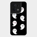 Cute Ghost Glass Case Cover For Oppo Reno 8 5G
