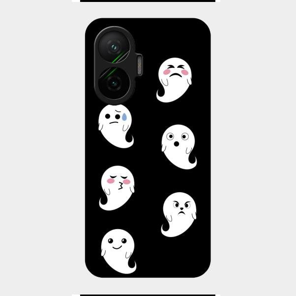 Cute Ghost Glass Case Cover For Poco F7 5G