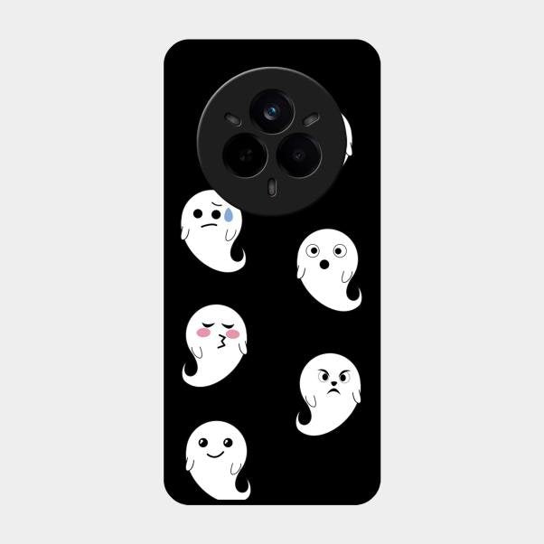 Cute Ghost Glass Case Cover For Realme 14 Pro Plus 5G