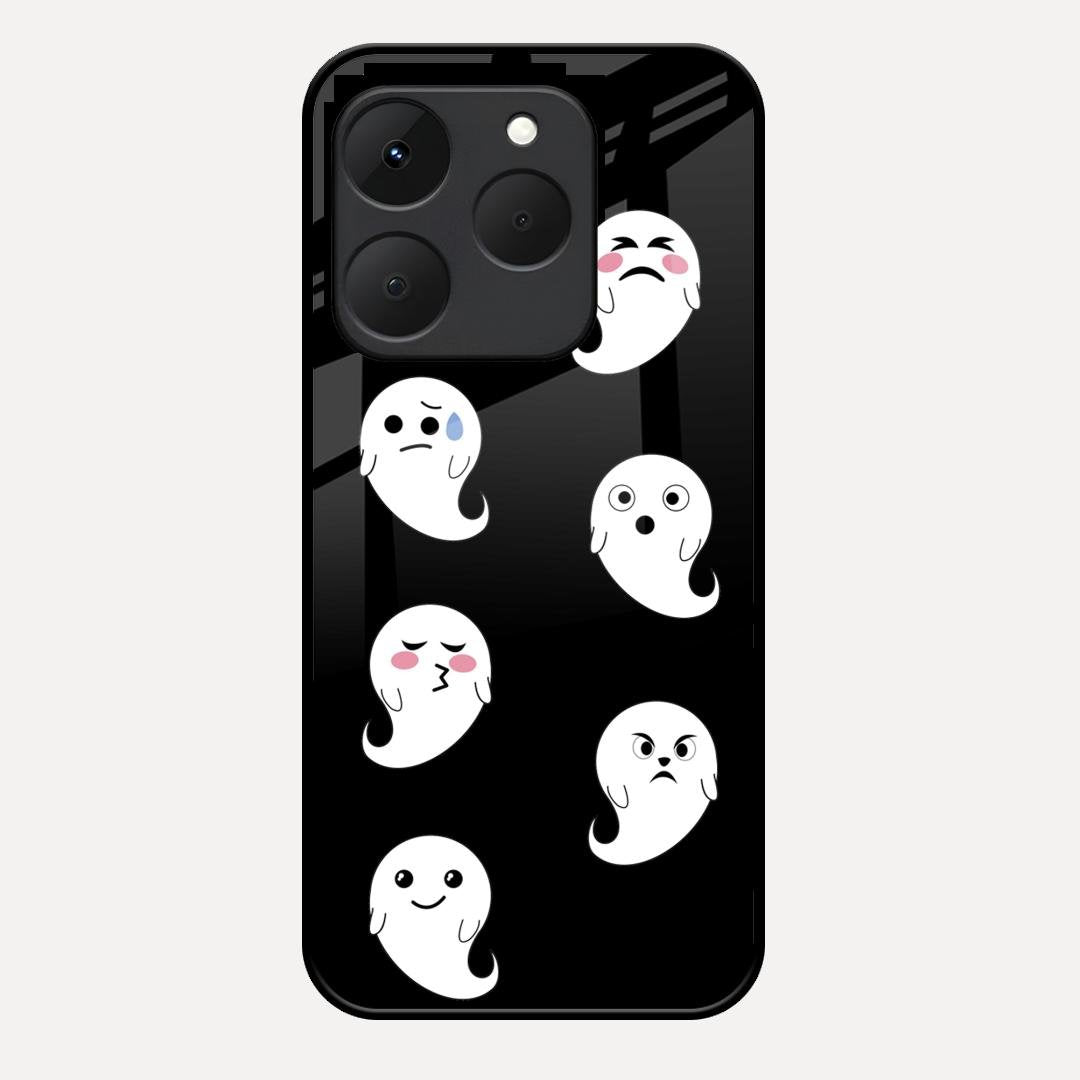 Cute Ghost Glass Case Cover For Realme 15T 5G