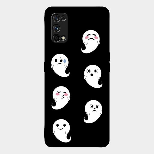 Cute Ghost Glass Case Cover For Realme 7 Pro