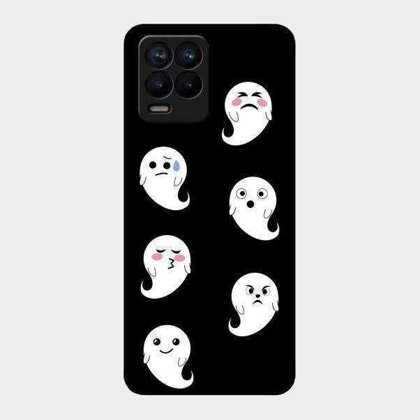 Cute Ghost Glass Case Cover For Realme 8 Pro