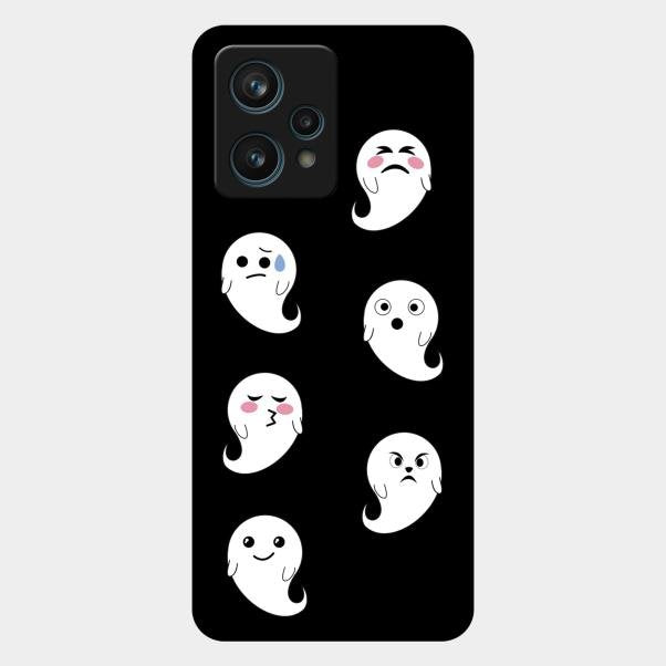 Cute Ghost Glass Case Cover For Realme 9 Pro Plus 5G