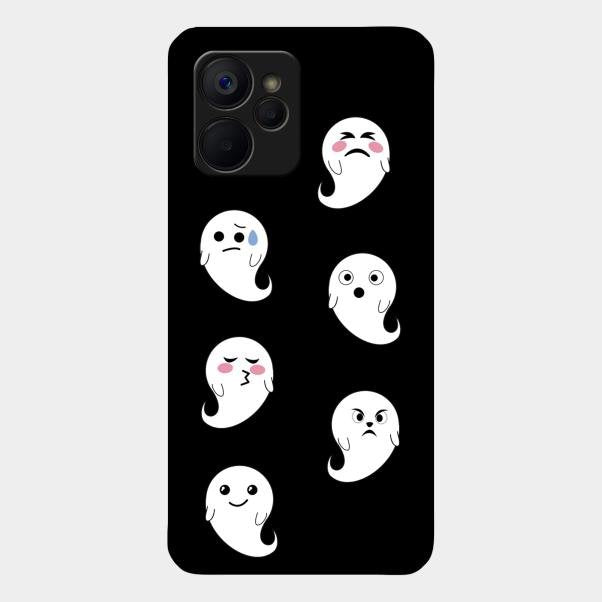 Cute Ghost Glass Case Cover For Realme 9I 5G