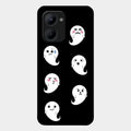 Cute Ghost Glass Case Cover For Realme C33 2023
