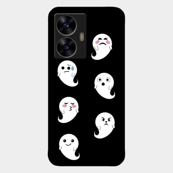 Cute Ghost Glass Case Cover For Realme C55