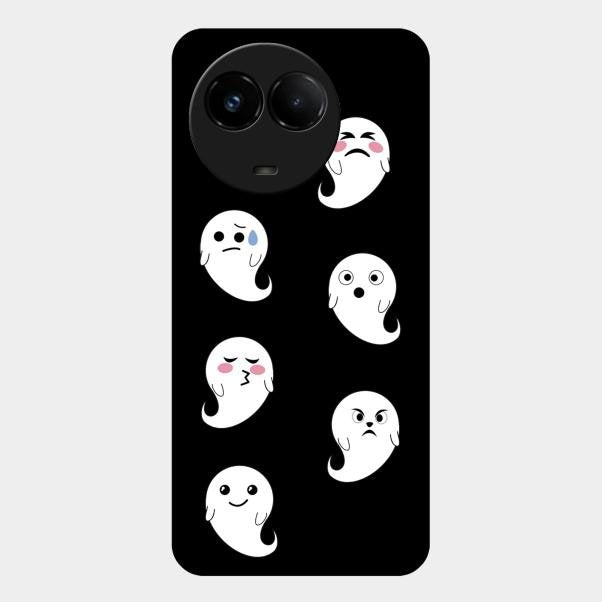 Cute Ghost Glass Case Cover For Realme C67 5G