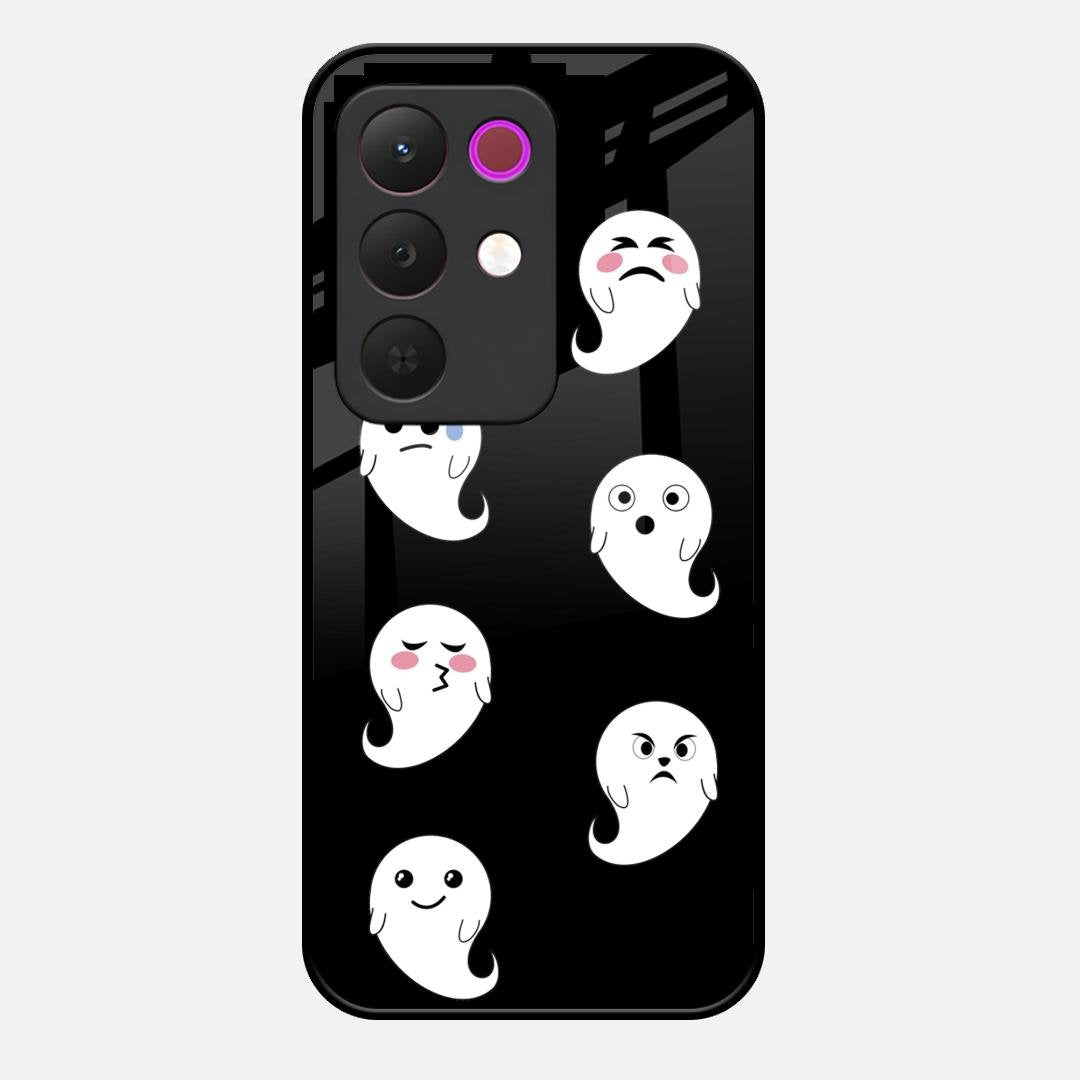 Cute Ghost Glass Case Cover For Realme C85 5G