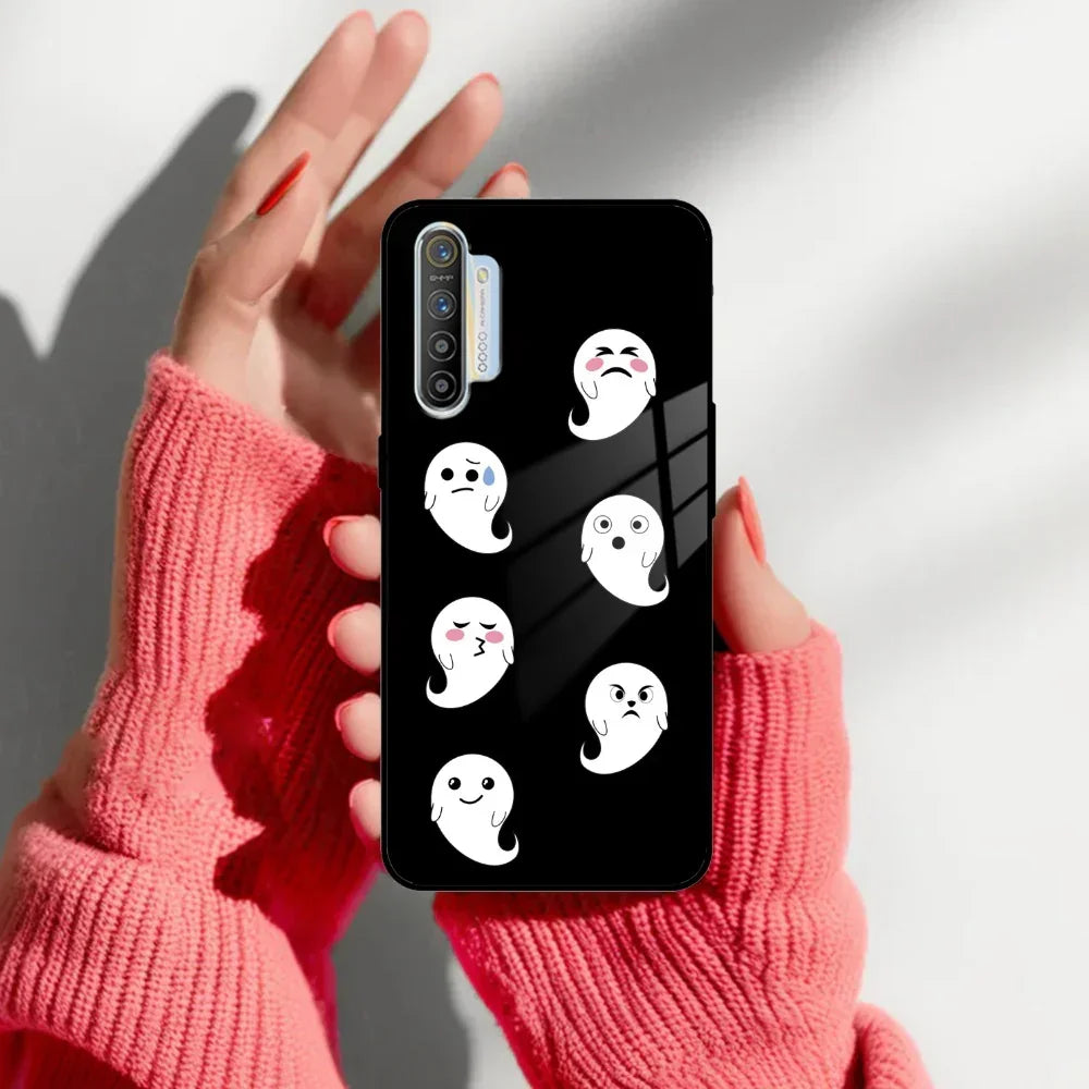 Cute Ghost Glass Case Cover For Realme/Narzo - ShopOnCliQ