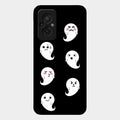 Cute Ghost Glass Case Cover For Redmi 11 Prime 4G