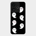 Cute Ghost Glass Case Cover For Redmi 13 5G