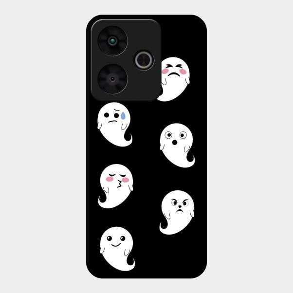 Cute Ghost Glass Case Cover For Redmi 13 5G