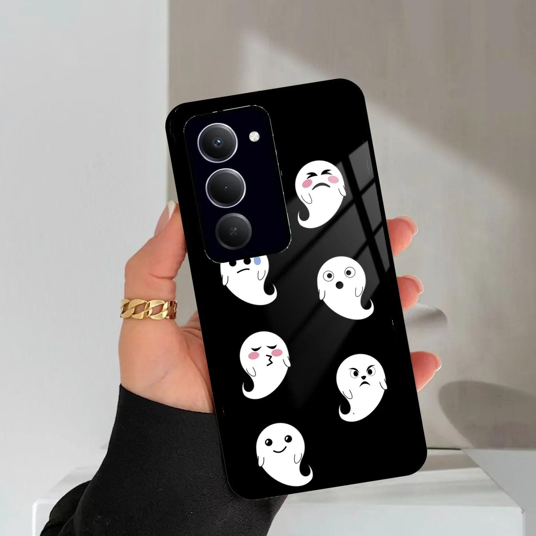 Cute Ghost Glass Case Cover For Redmi/Xiaomi - ShopOnCliQ