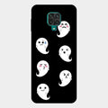Cute Ghost Glass Case Cover For Redmi Note 10 Lite
