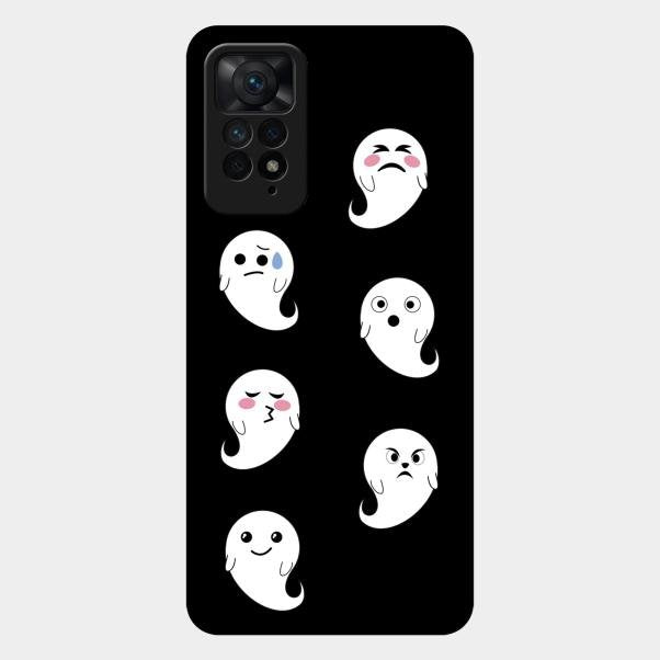Cute Ghost Glass Case Cover For Redmi Note 11 Pro 5G