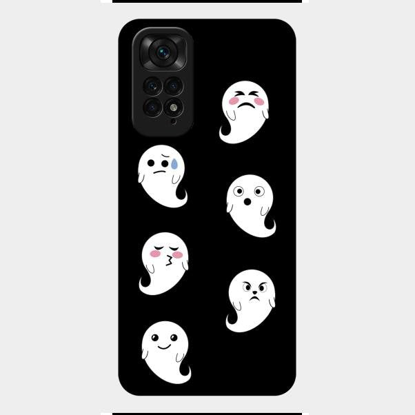 Cute Ghost Glass Case Cover For Redmi Note 11