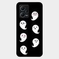 Cute Ghost Glass Case Cover For Redmi Note 12 5G