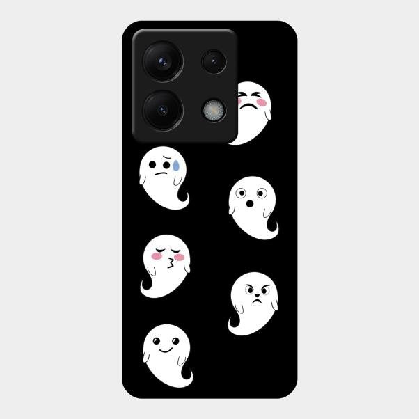 Cute Ghost Glass Case Cover For Redmi Note 13 Pro 5G