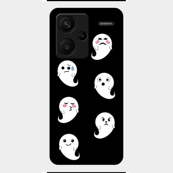 Cute Ghost Glass Case Cover For Redmi Note 13 Pro Plus 5G