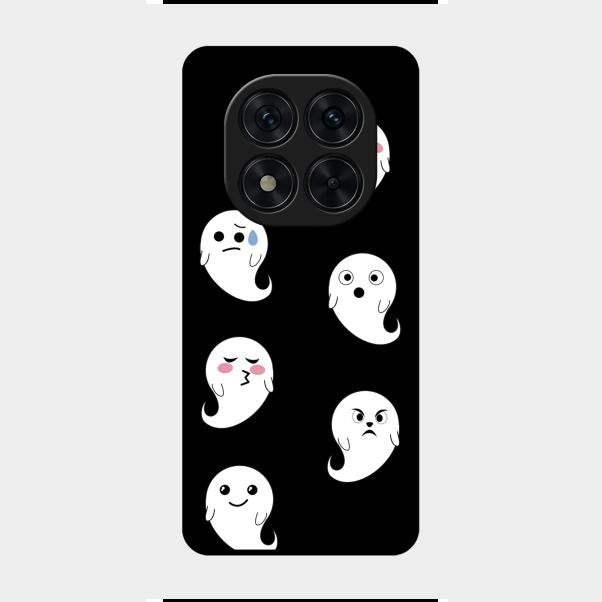 Cute Ghost Glass Case Cover For Redmi Note 14 Pro 5G