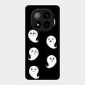 Cute Ghost Glass Case Cover For Redmi Note 14 Pro Plus 5G